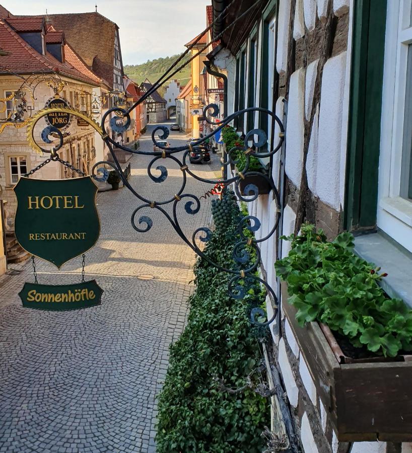 Hotel & Restaurant Sonnenhoefle Sommerhausen Dış mekan fotoğraf